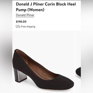 GORGEOUS DONALD PLINER BLOCK HEEL PUMP